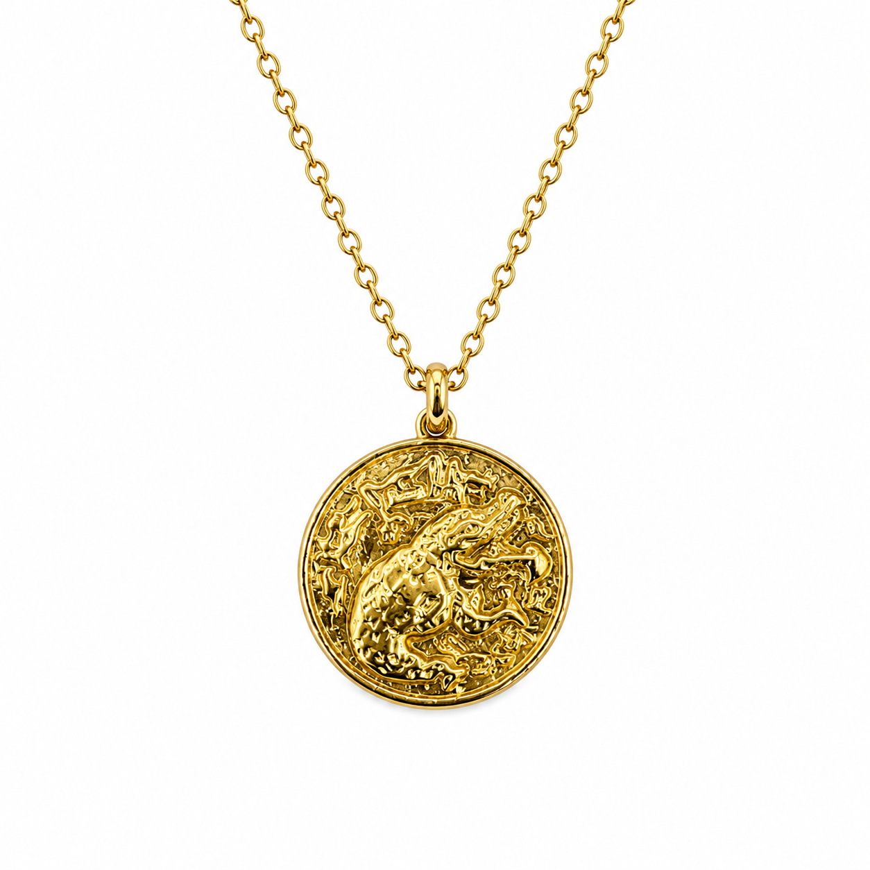 The Nile Crocodile Necklace | Gold