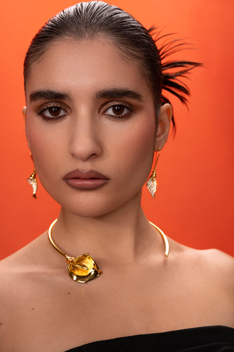 Calla Lilly Earrings | Gold