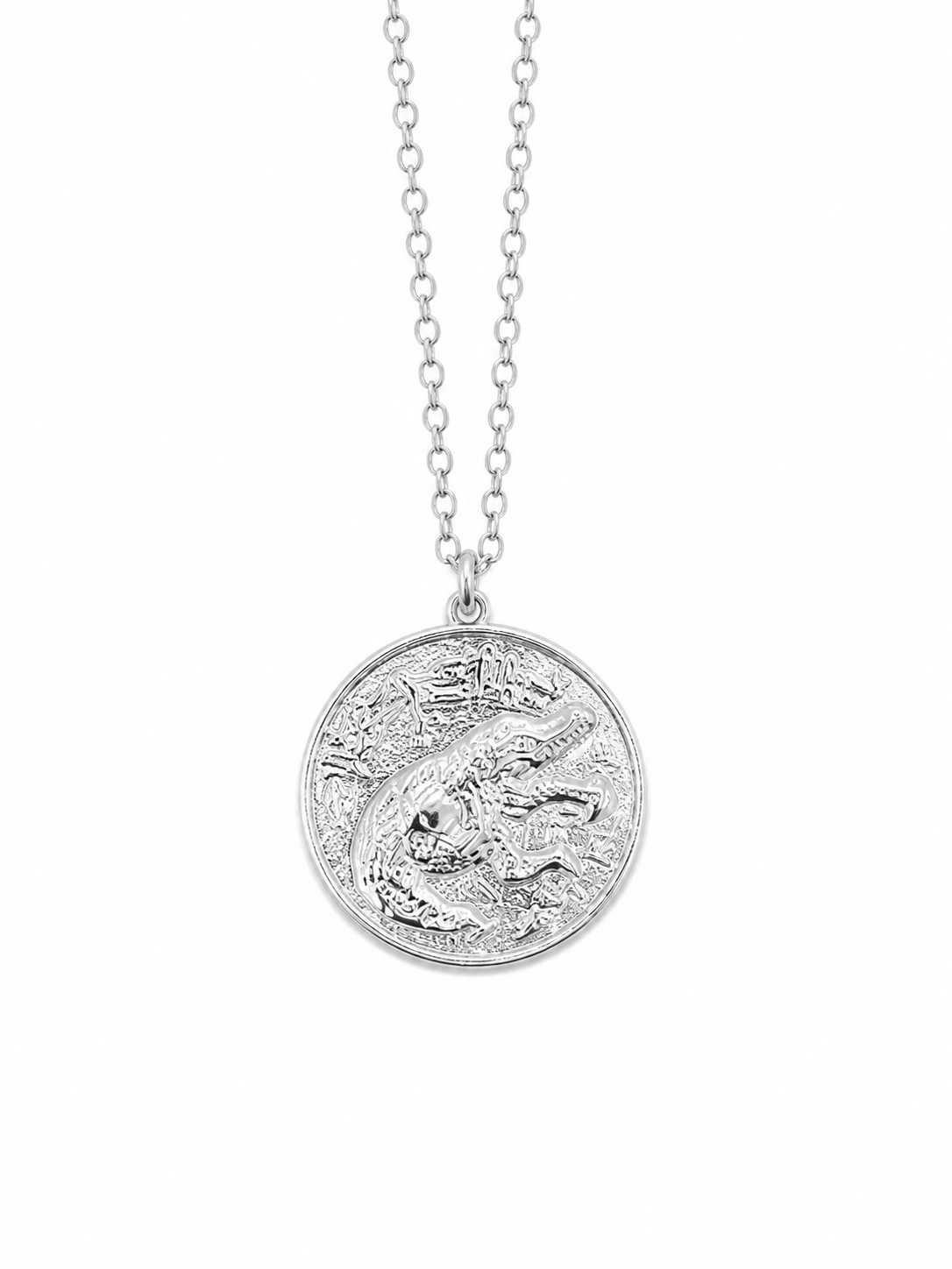 The Nile Crocodile Necklace | Silver