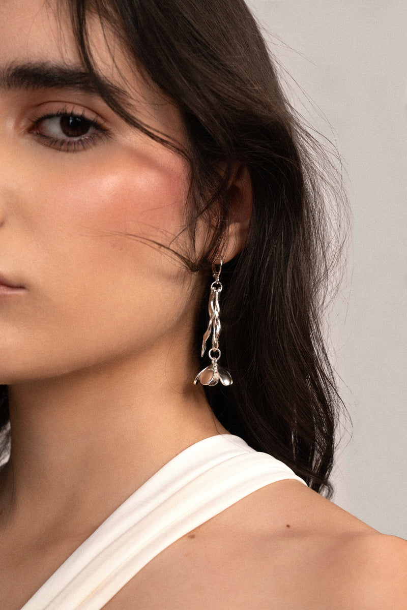 Tulip Earrings | Silver