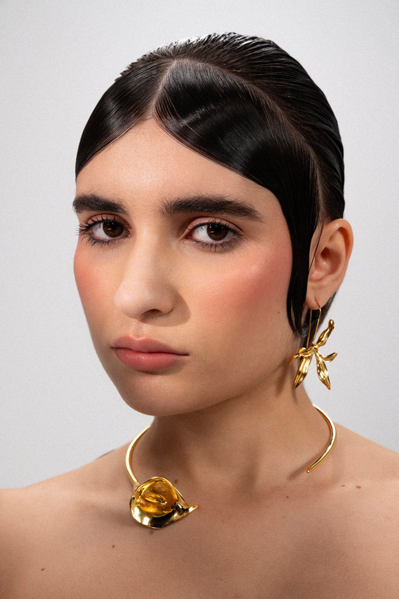 Orchid Earrings | Gold