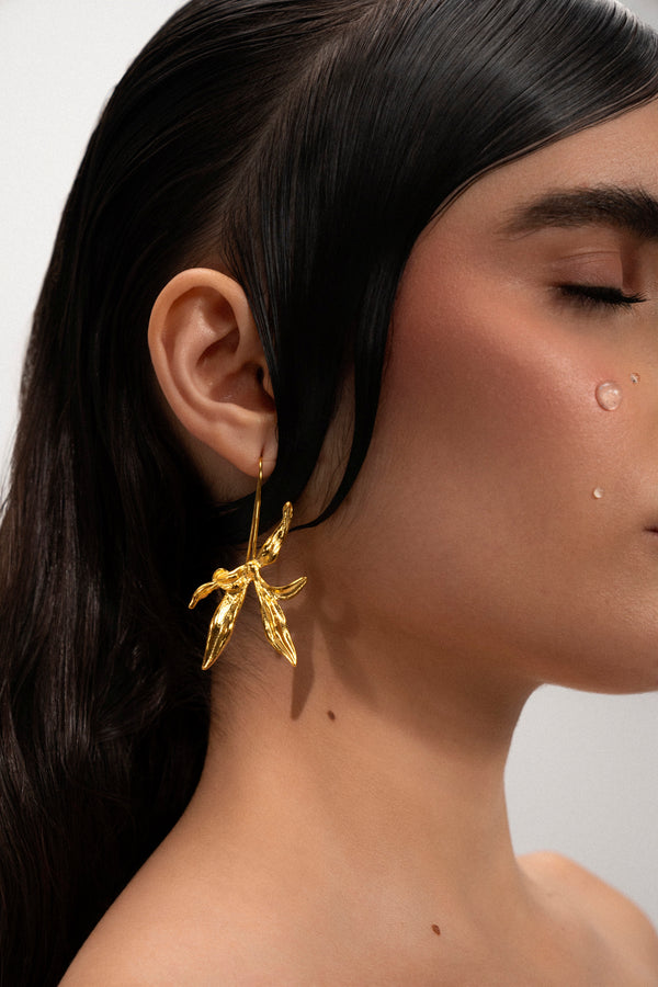 Orchid Earrings | Gold