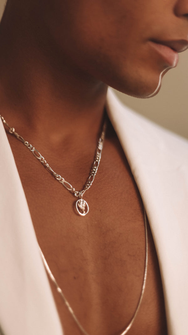 Shams Necklace | Figaro Chain